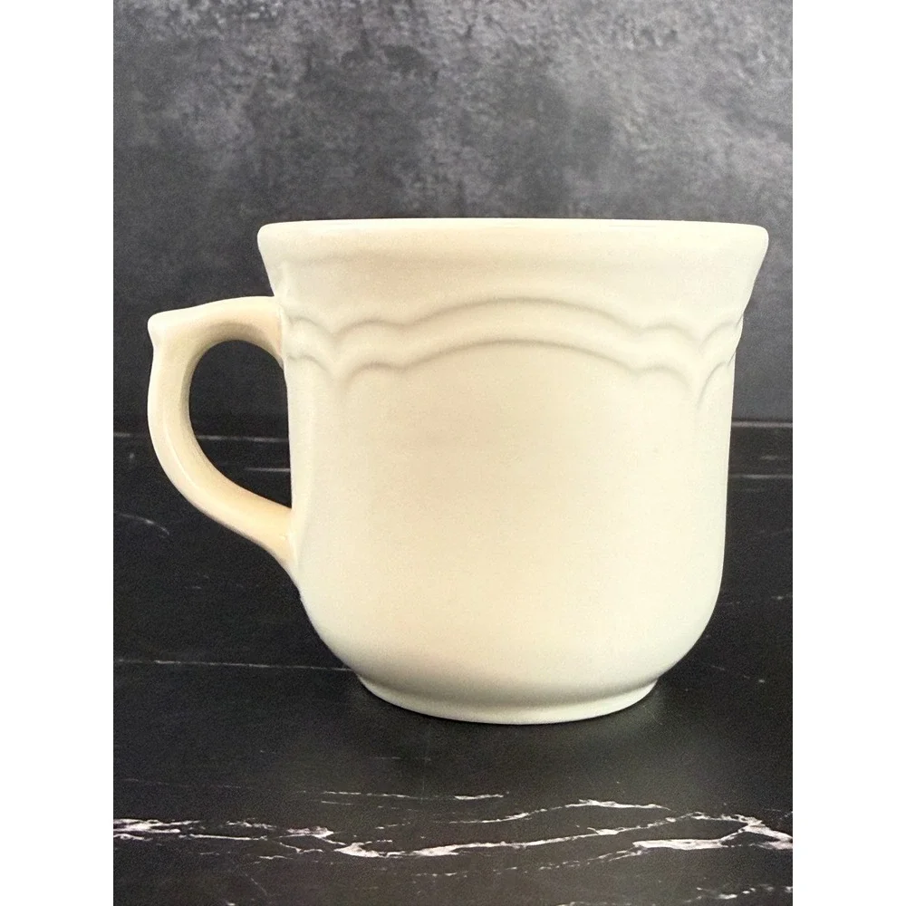 Vintage Pfaltzgraff Tea Rose Pattern Tea Cup 1985 Embossed Raised Back Stamp EUC